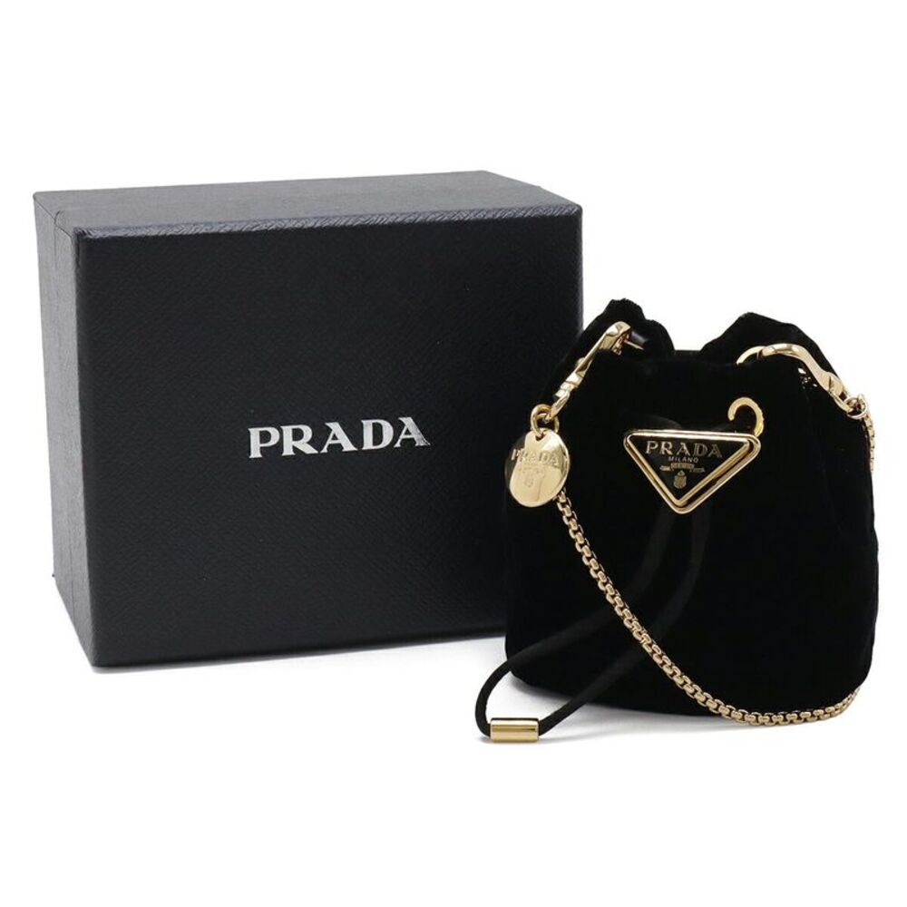 Prada Triangle Logo Velvet Pouch - Picture 9 of 9